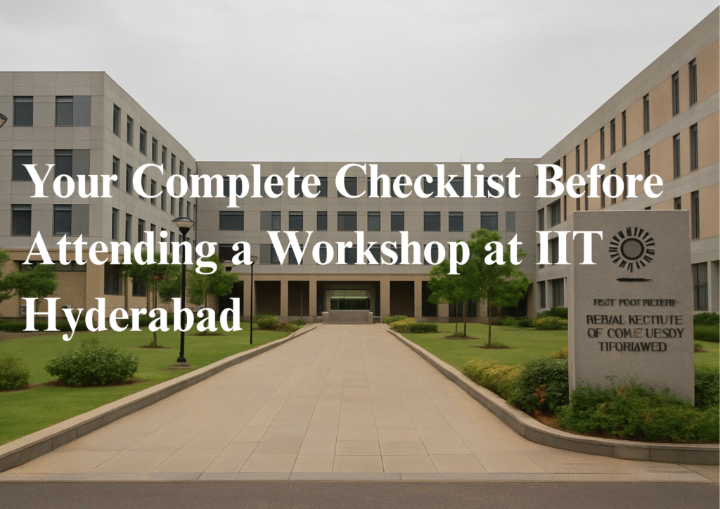 IIT Hyderabad workshop checklist